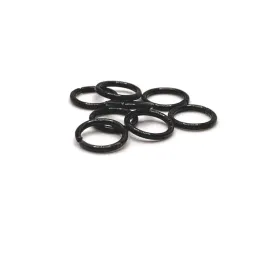 100, 500 or 1,000 Pieces: 8 mm Black Enamel Coated Open Jump Rings, 18g