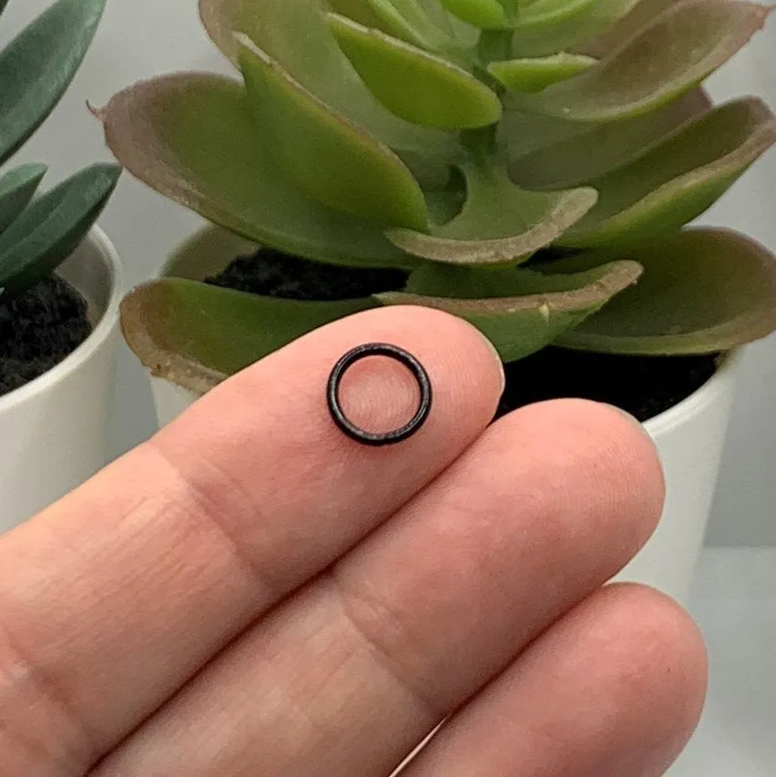 100, 500 or 1,000 Pieces: 8 mm Black Enamel Coated Open Jump Rings, 18g