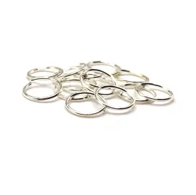 100, 500 or 1,000 Pieces: 8 mm Silver Plated Open Jump Rings, 20g