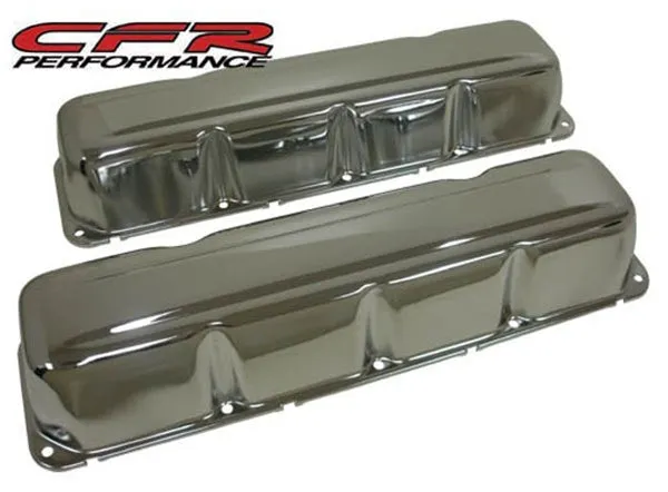 1968-79 AMC-JEEP 304-360-390-401 V8 STEEL VALVE COVERS - CHROME