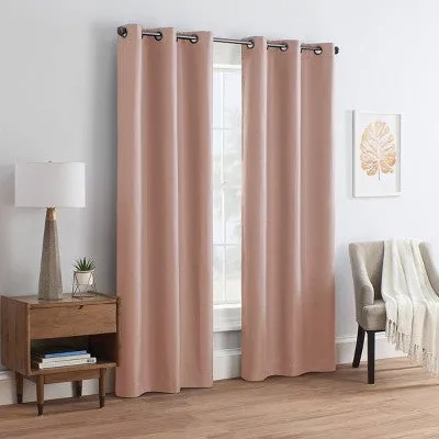 1pc 40"x108" Blackout Celeste Draft Stopper Curtain Panel Blush - Eclipse