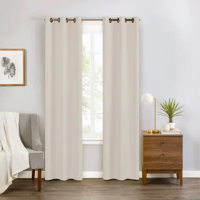 1pc 40"x108" Blackout Celeste Draft Stopper Curtain Panel White - Eclipse