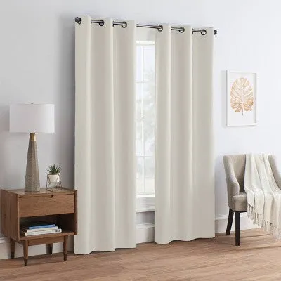 1pc 40"x108" Blackout Celeste Draft Stopper Curtain Panel White - Eclipse