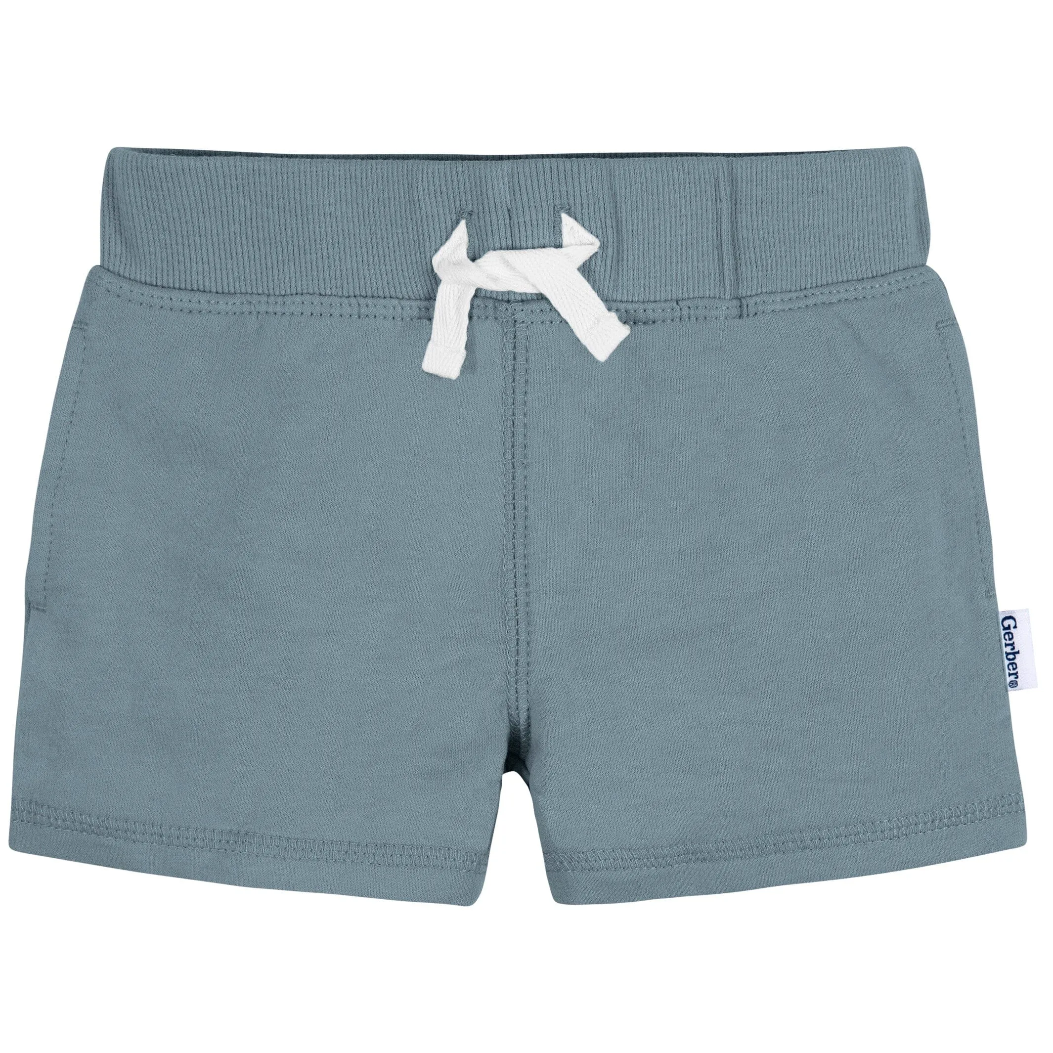 3-Pack Baby & Toddler Boys Tan, Blue, & Green Knit Shorts