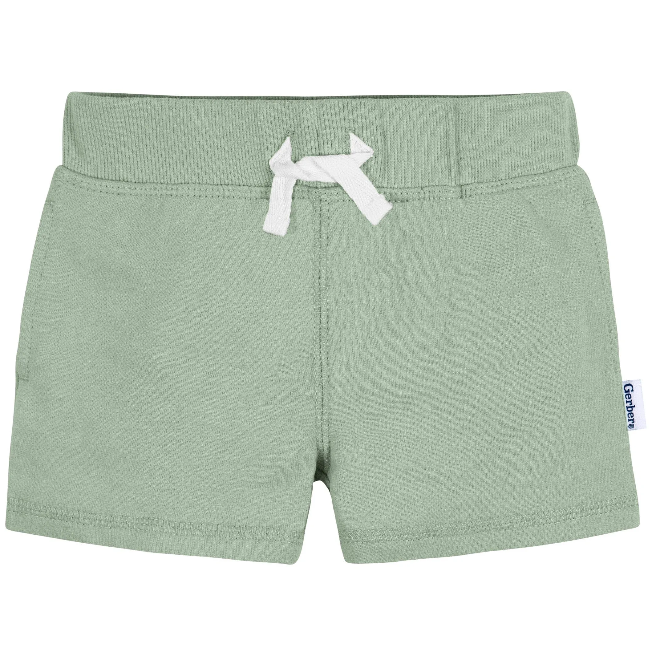 3-Pack Baby & Toddler Boys Tan, Blue, & Green Knit Shorts