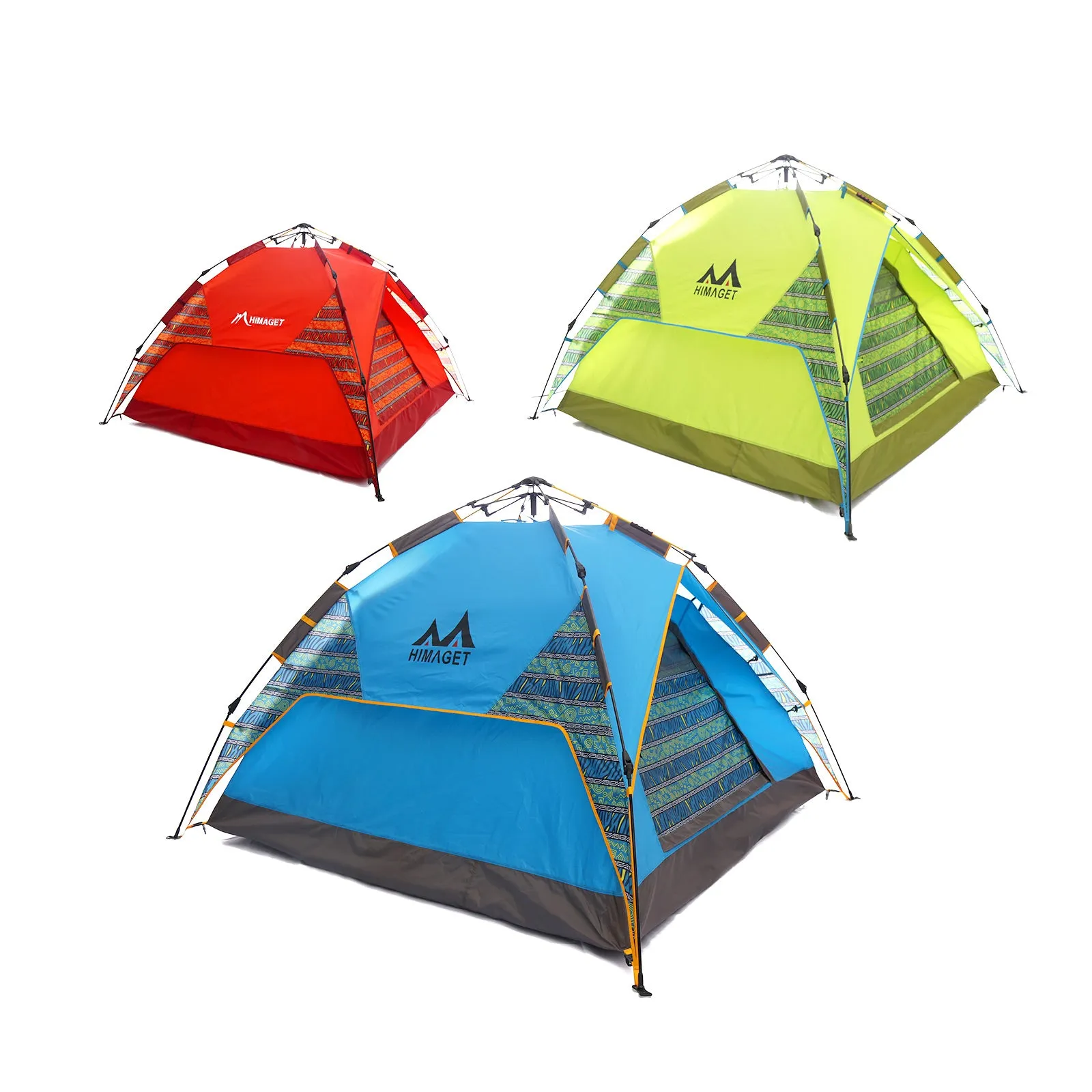 3-person Outdoor Instant Setup Tent Automatic Pop up Camping Tent UV Beach Sunshade Awning Tarp-USA