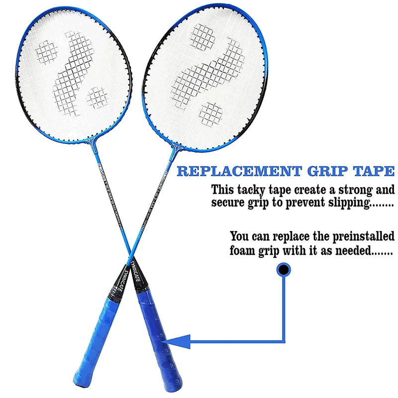 Aluminum Blend Badminton Racket Set (2 Badminton Racquet ,2 Shuttlecocks ,1 Badminton Full Cover) | Assorted Colours