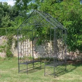 Ascalon Bench Arbour With Roof - 'Umber Grey'