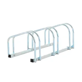 Bike Stand Parking Rack Floor or Wall Mount Bicycle Cycle Storage Locking Stand 76L x 33W x 27H (3 Racks, Silver)