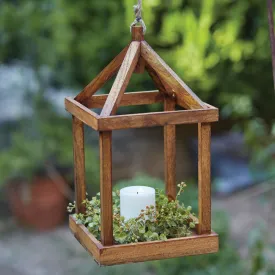 Charming Rustic Open Wood Lantern