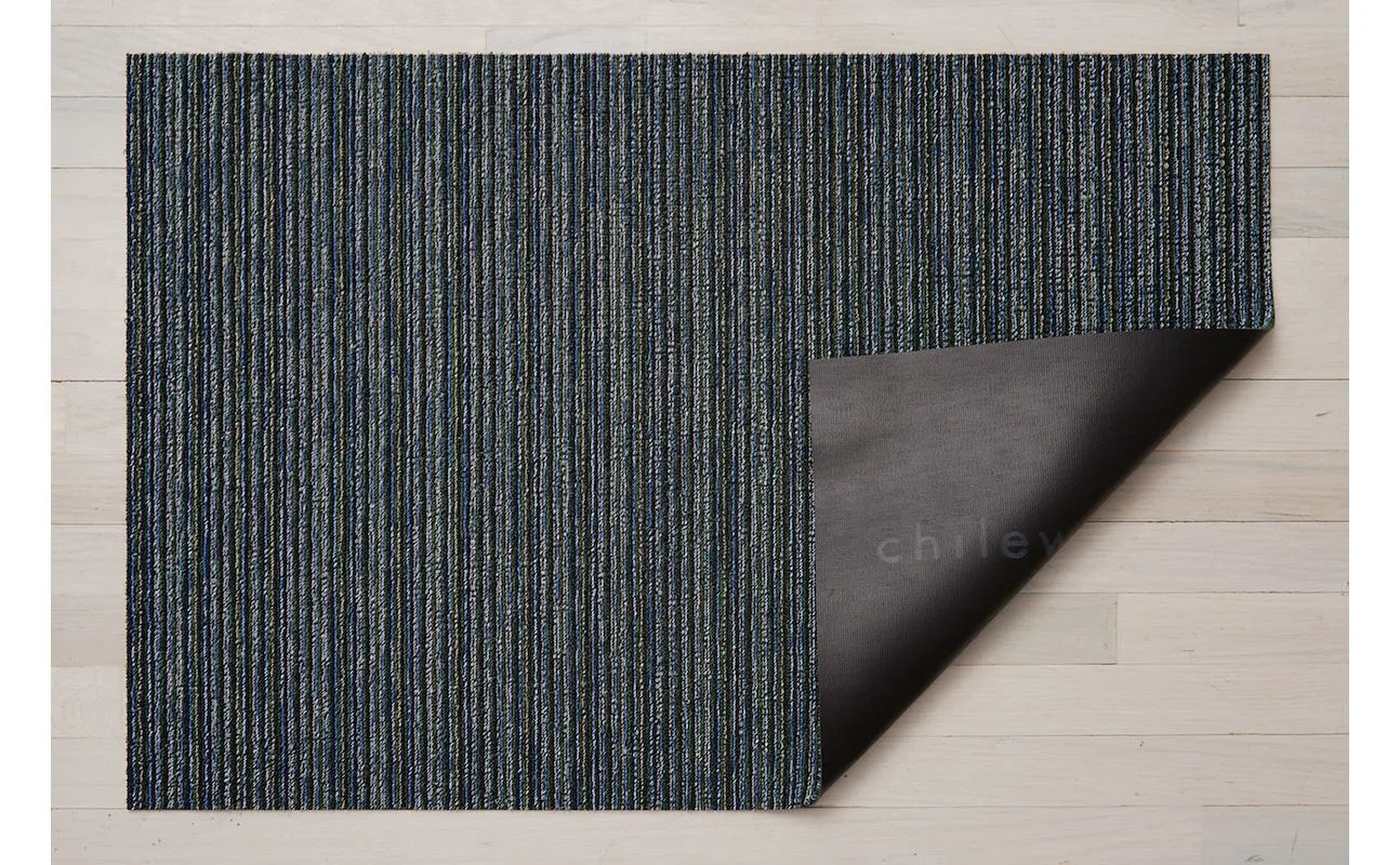 Chilewich Shag Utility Mat - Skinny Stripe- Forest