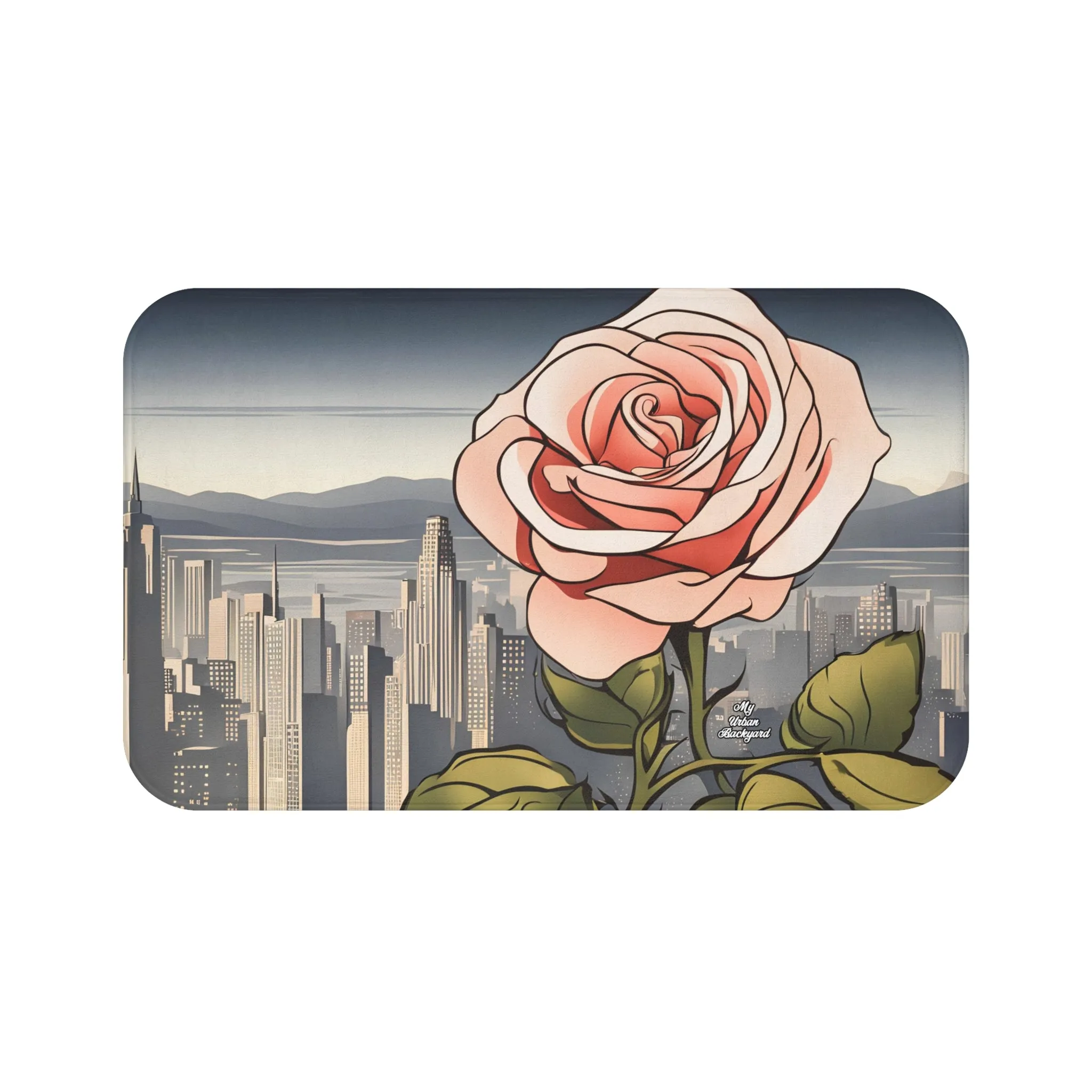 City Rose, Memory Foam Bath Mat - Cozy Bathroom Essential