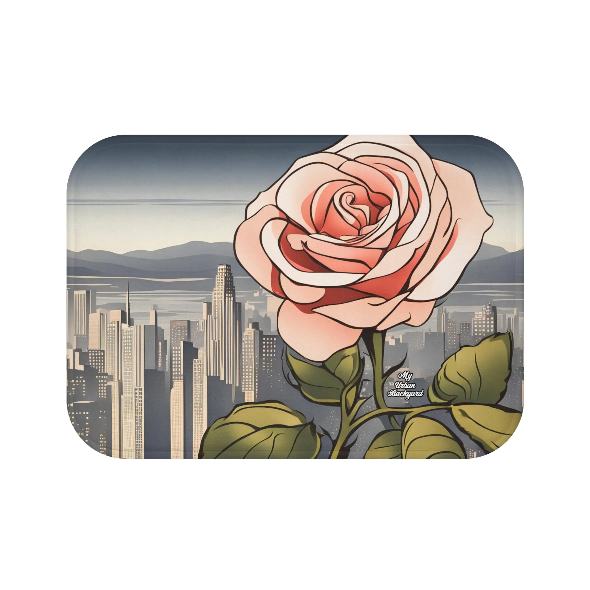 City Rose, Memory Foam Bath Mat - Cozy Bathroom Essential