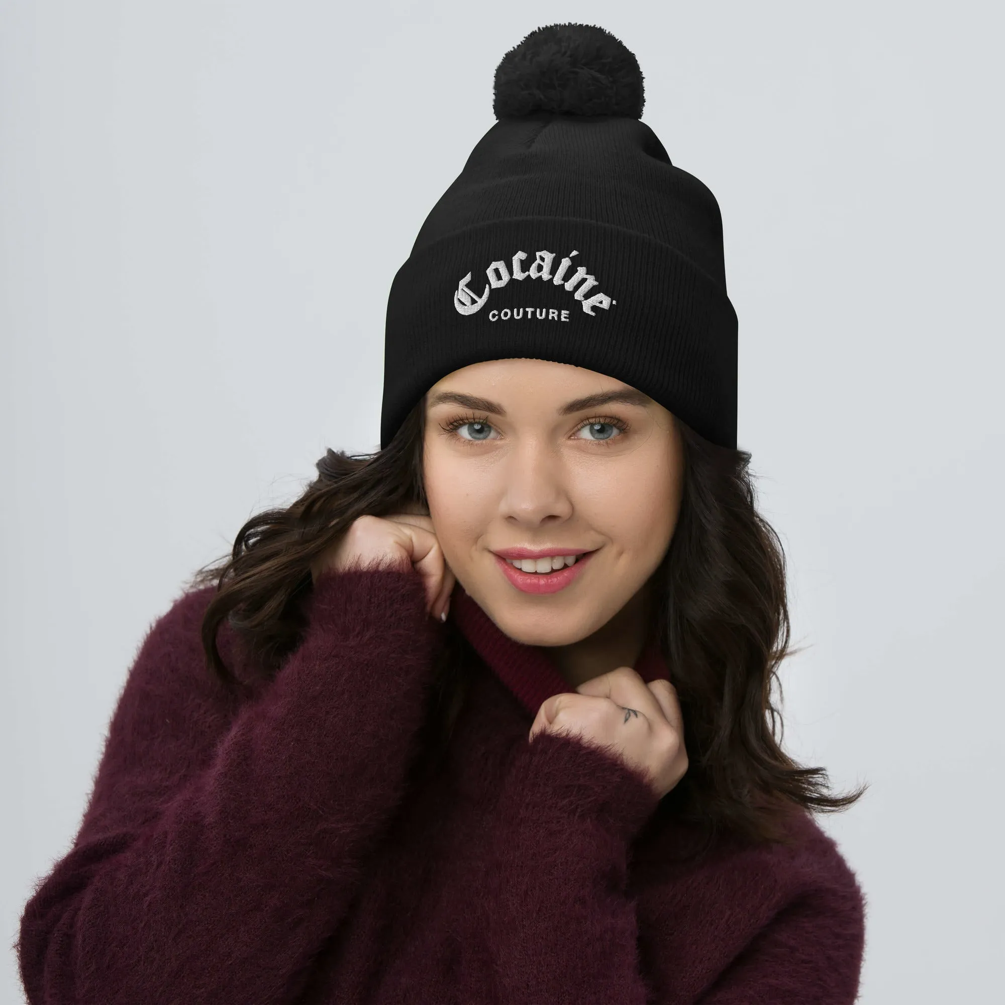 COCAINE COUTURE POM-POM  BEANIE