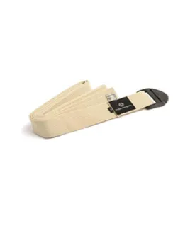 Cotton Cinch Yoga Strap - White