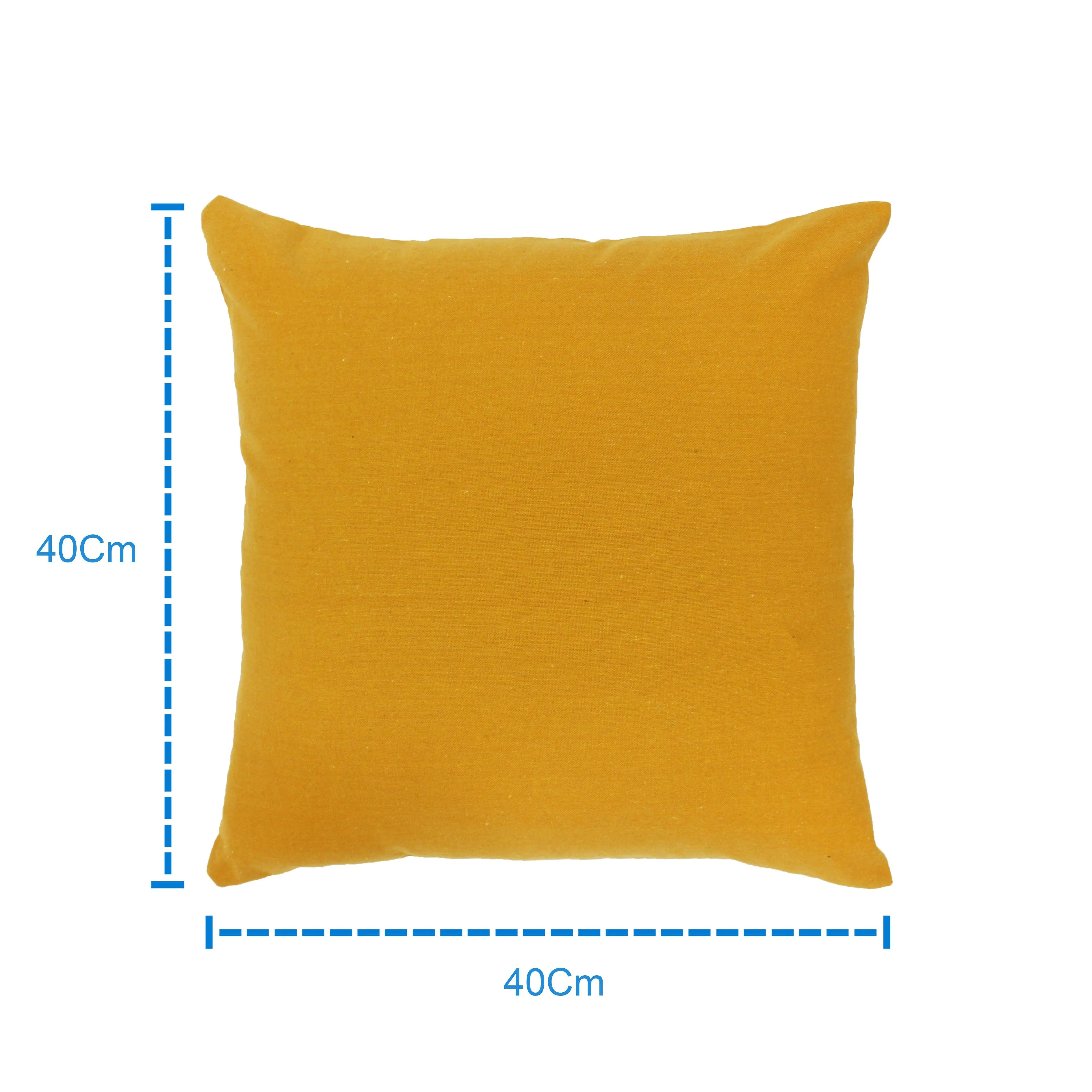 Cotton Solid Yellow Cushion Covers