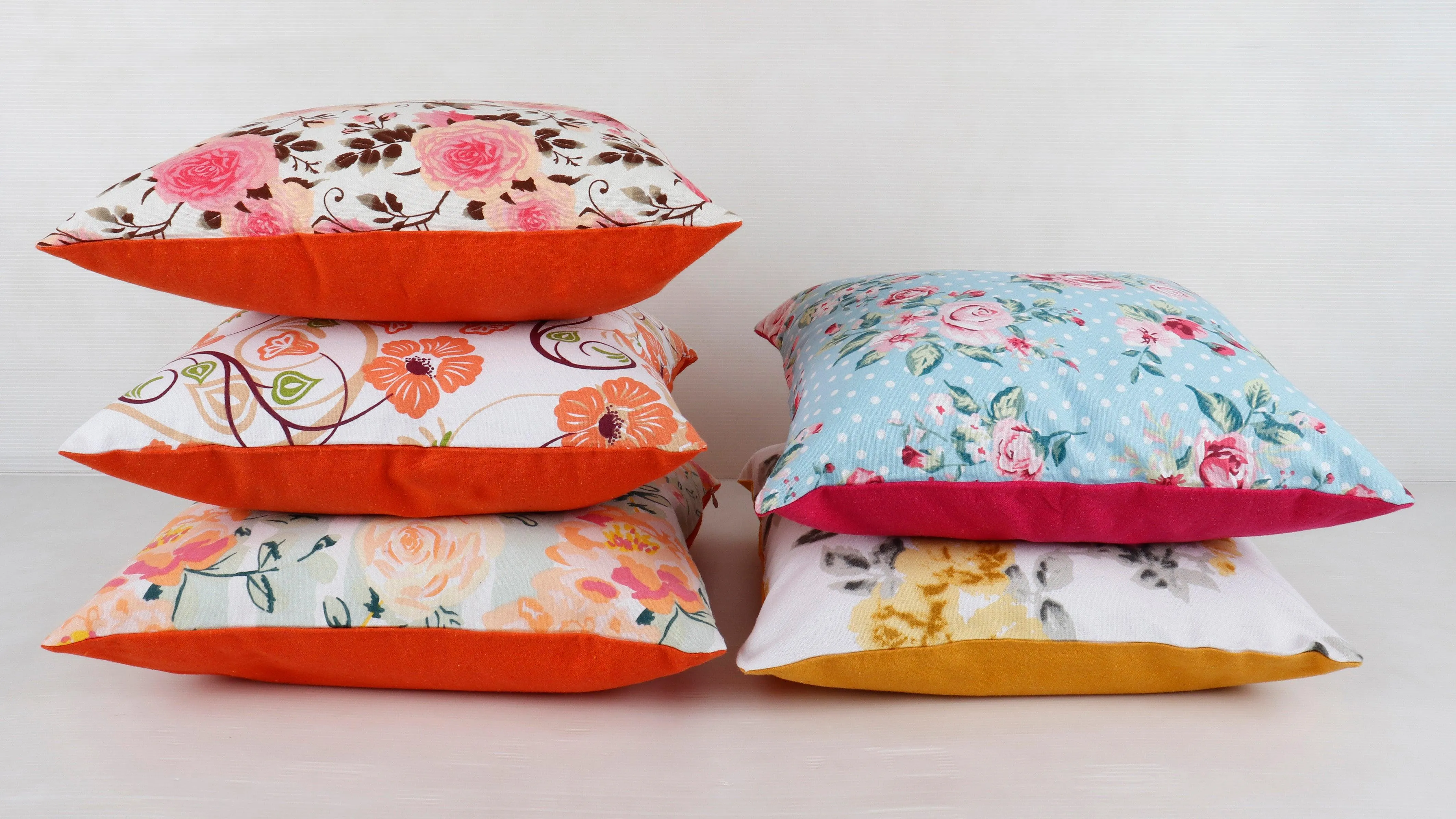 Cottton Floral Theme Designer Printed Cushion Covers