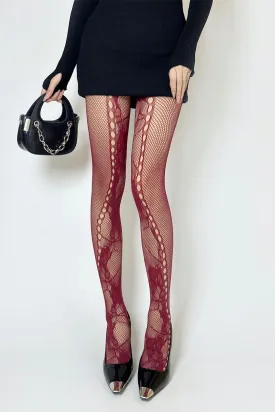 Cut Out Mesh Tights