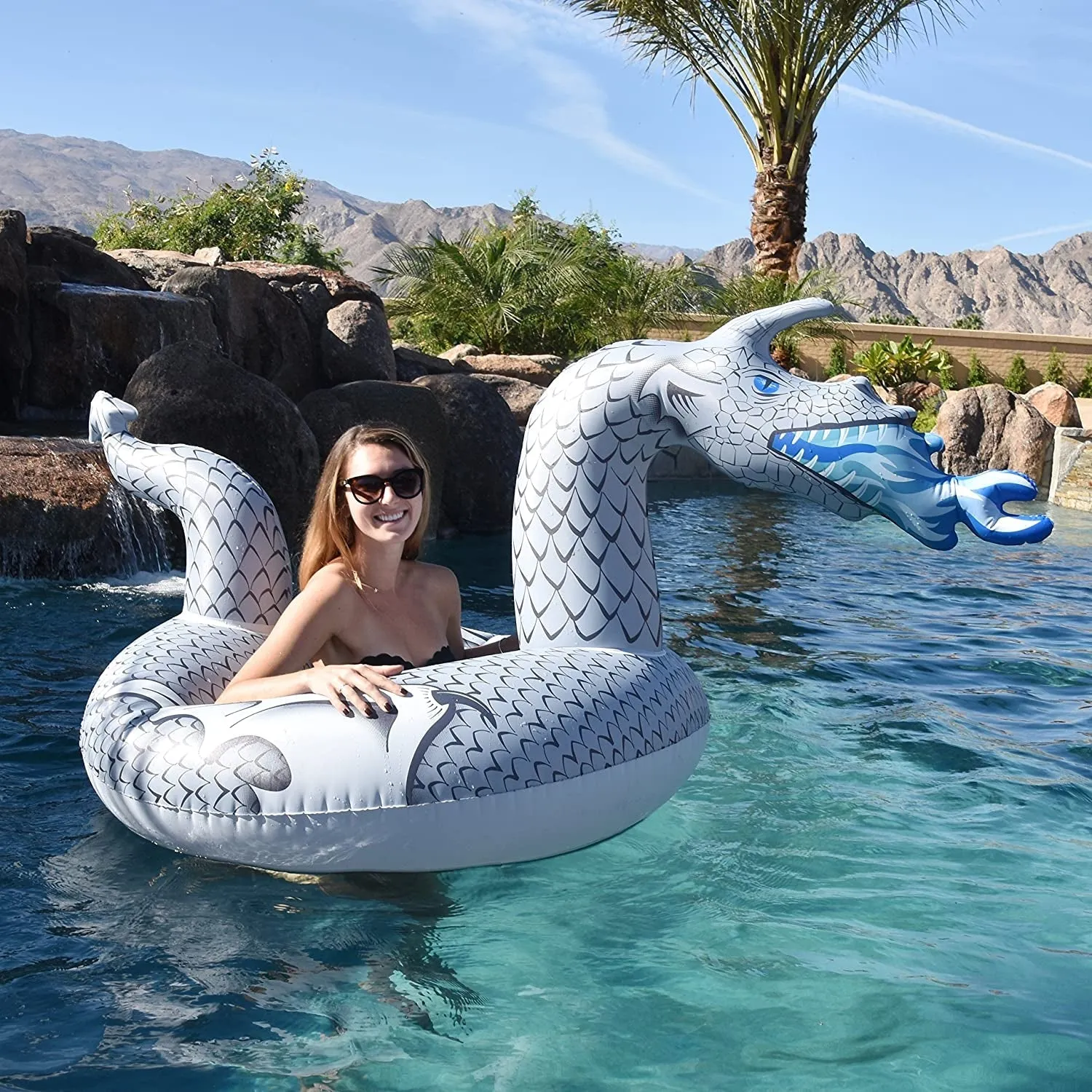 Dragon Party Tube Inflatable Rafts - Choose from Fire Dragon and Ice .