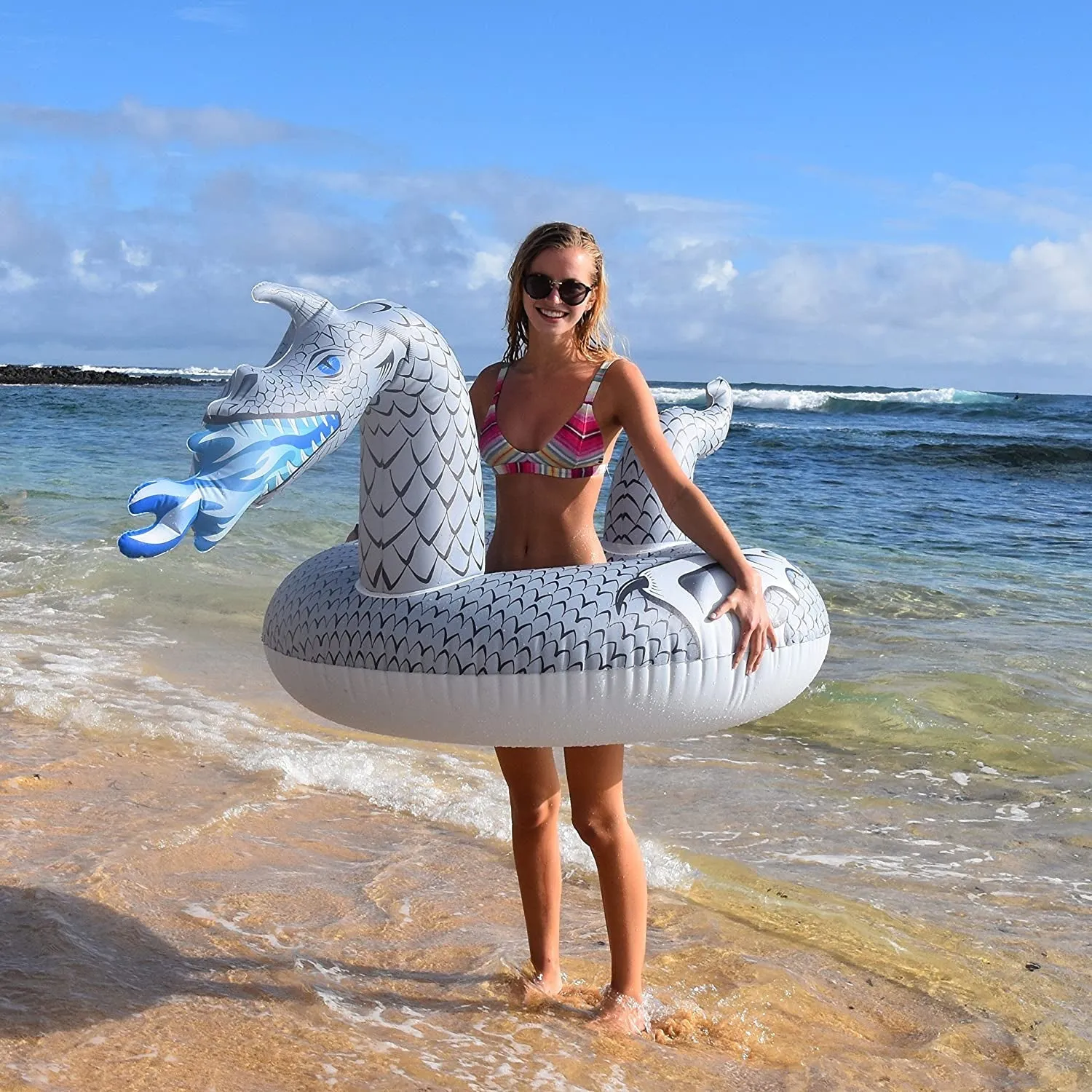 Dragon Party Tube Inflatable Rafts - Choose from Fire Dragon and Ice .