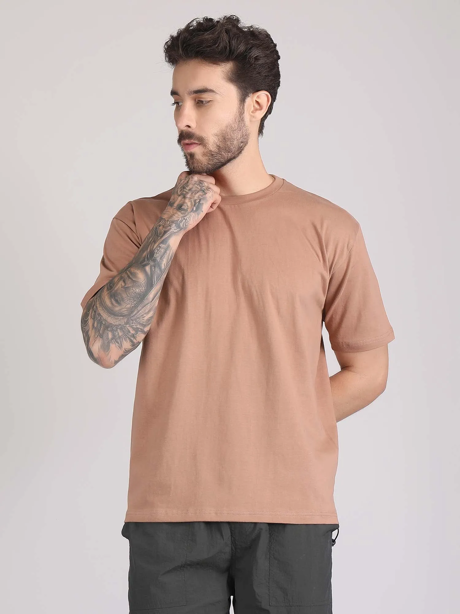 drop shoulder oversized t shirt