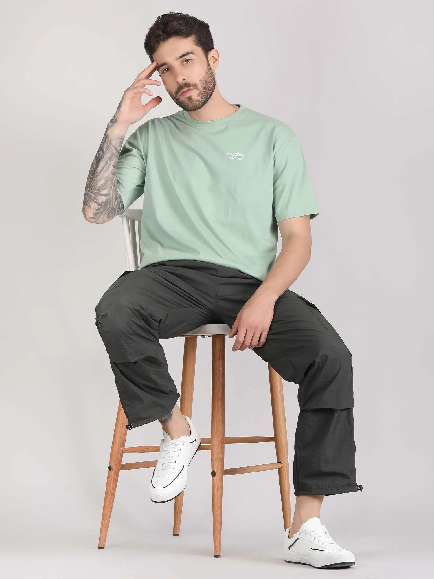 drop shoulder oversized t shirt