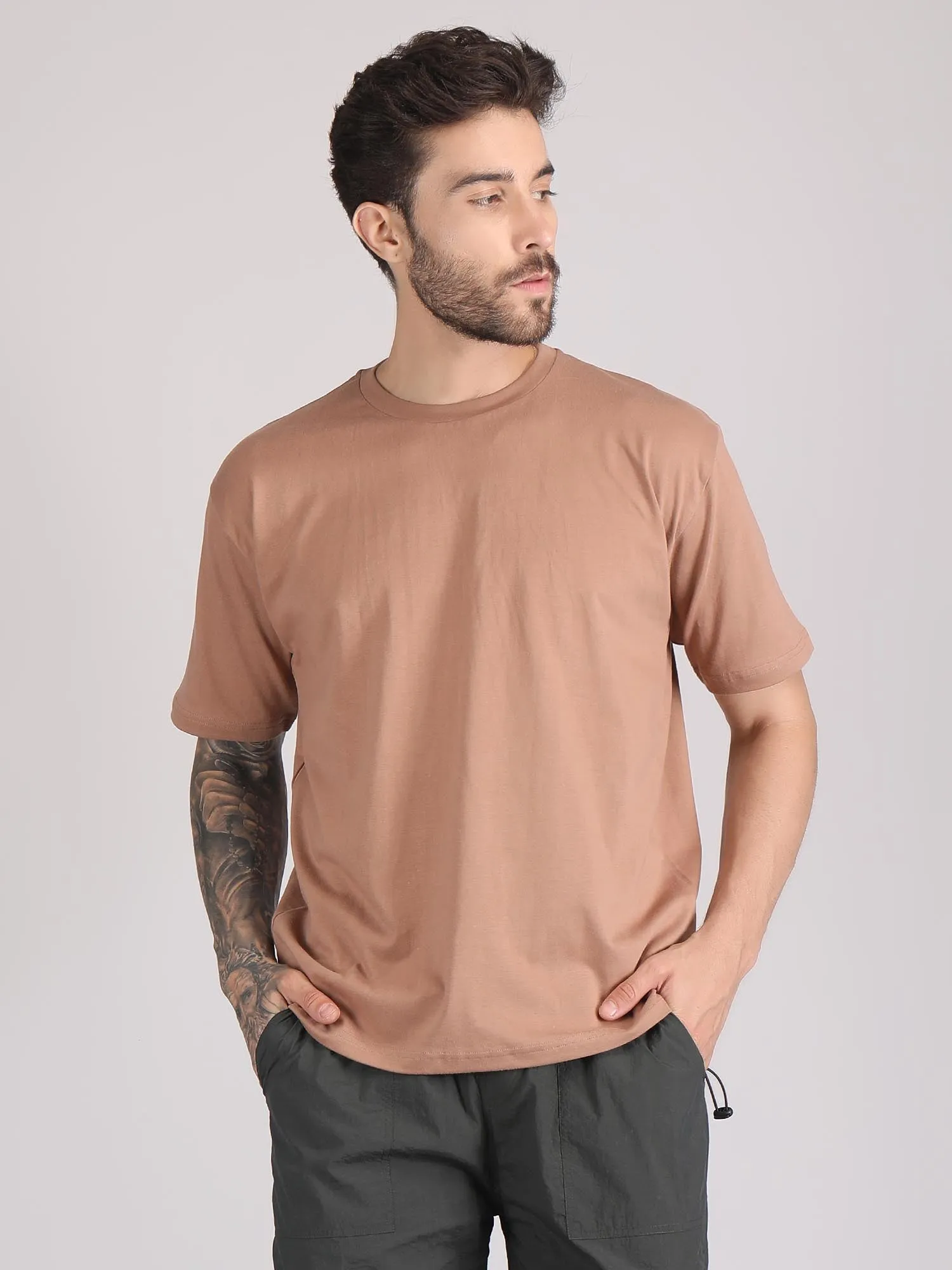 drop shoulder oversized t shirt