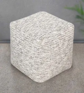 Elkader Pouf Ivory 40 x 40 x 40 CM