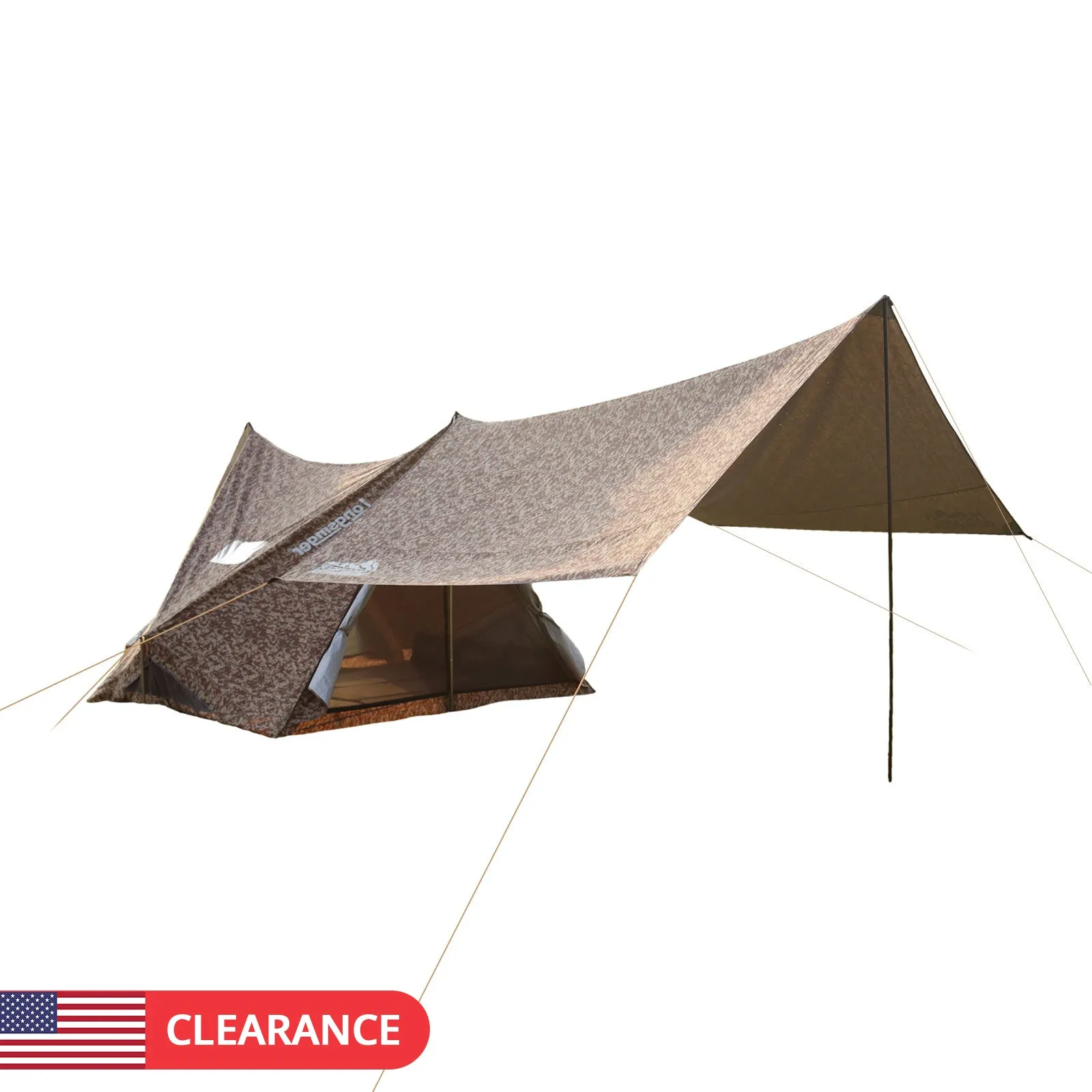 Family Camping Tent and Large Tarp Set Outdoor Sun Shelter Taffeta Tarp Pergola Awning Canopy-USA