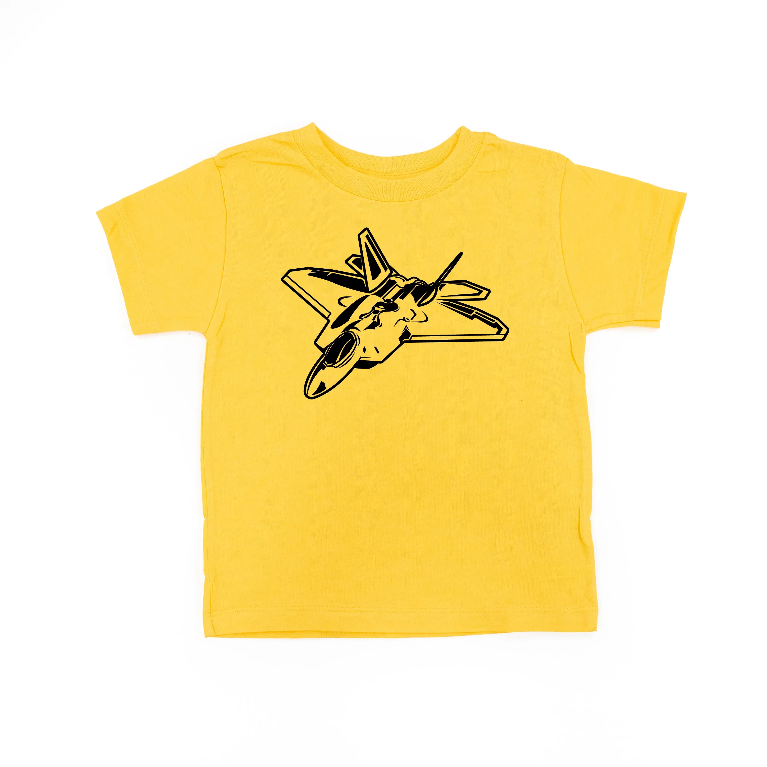 FIGHTER JET - Minimalist Design - Short Sleeve Child Shirt