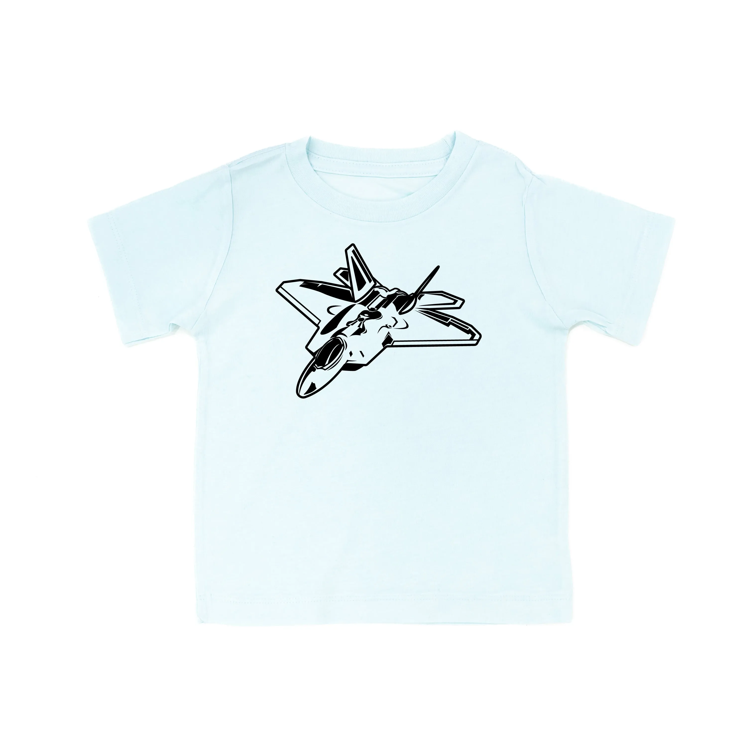 FIGHTER JET - Minimalist Design - Short Sleeve Child Shirt