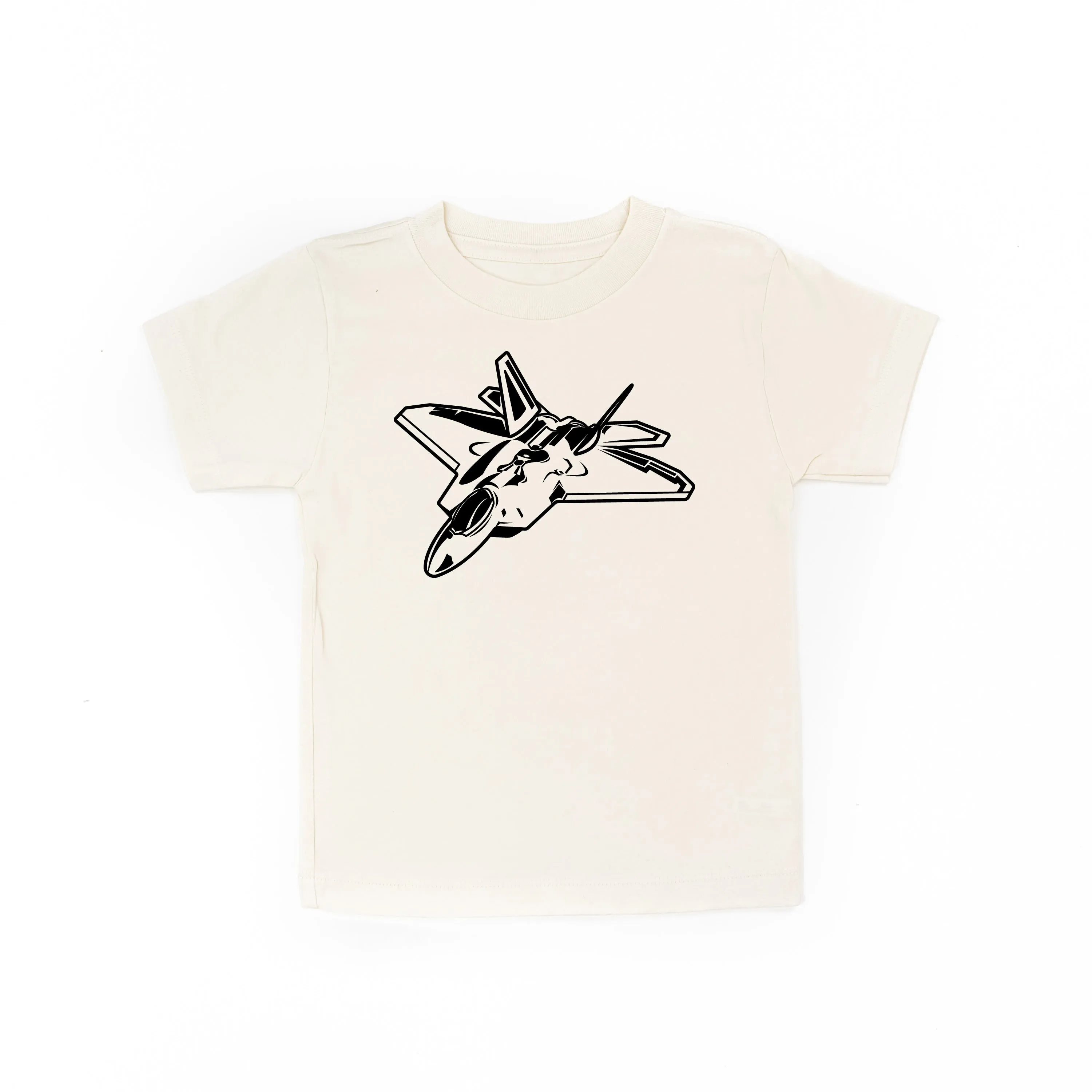 FIGHTER JET - Minimalist Design - Short Sleeve Child Shirt