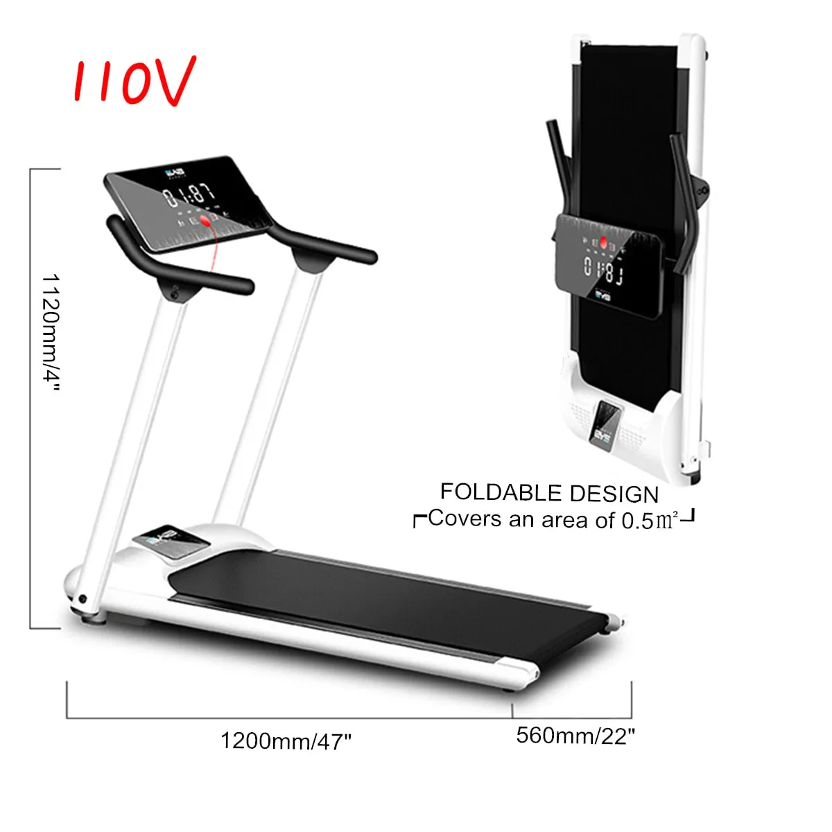 Foldable Home Fitness Treadmill