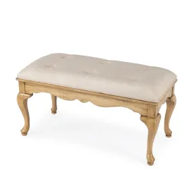 Grace Wooden 38"W Bench in Beige  3013424