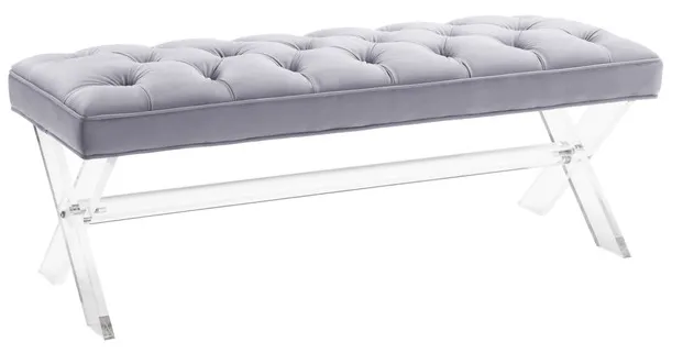 GREY LUCITE BENCH