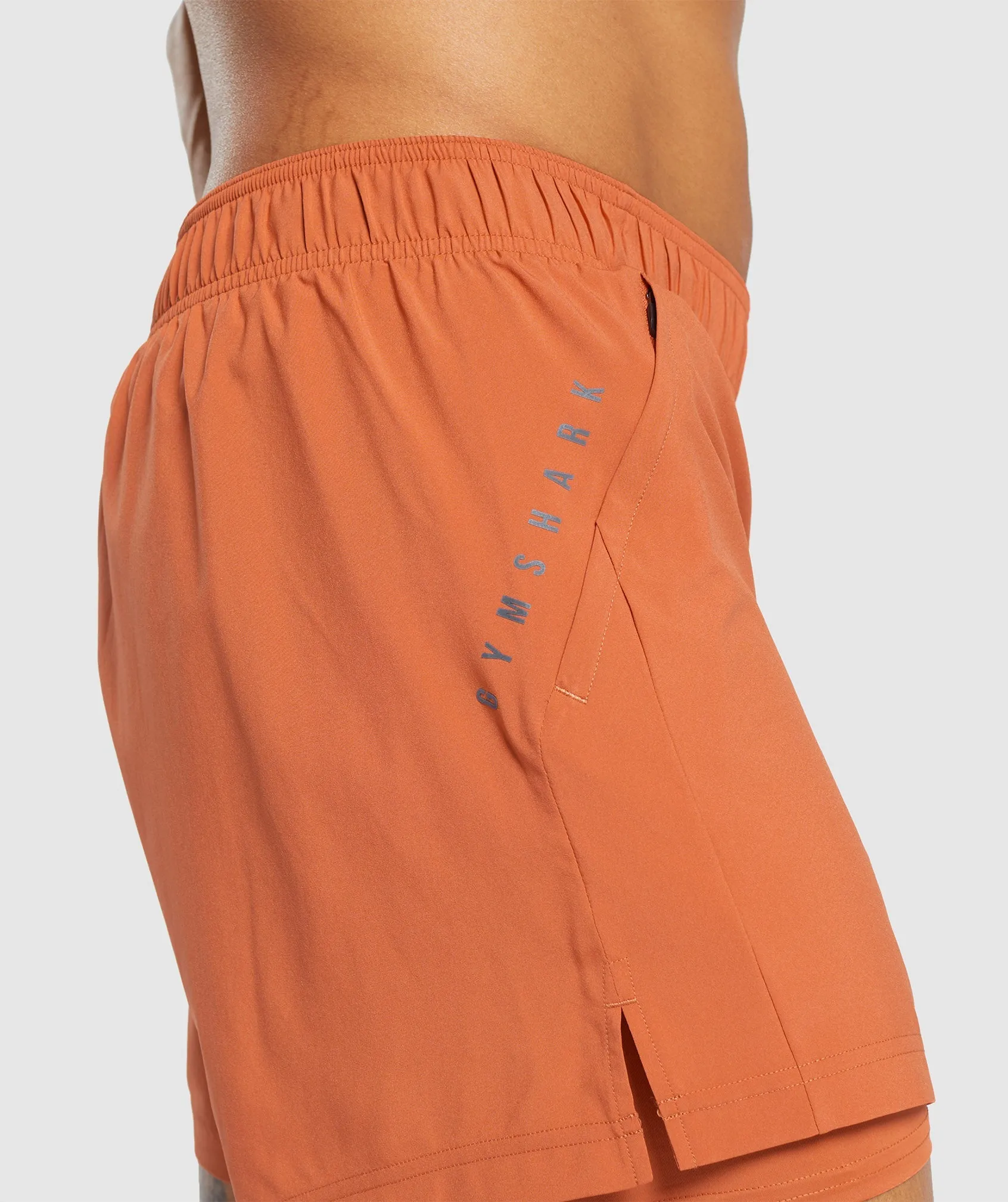 Gymshark Sport 5" 2 in 1 Shorts - Muted Orange/Muted Orange