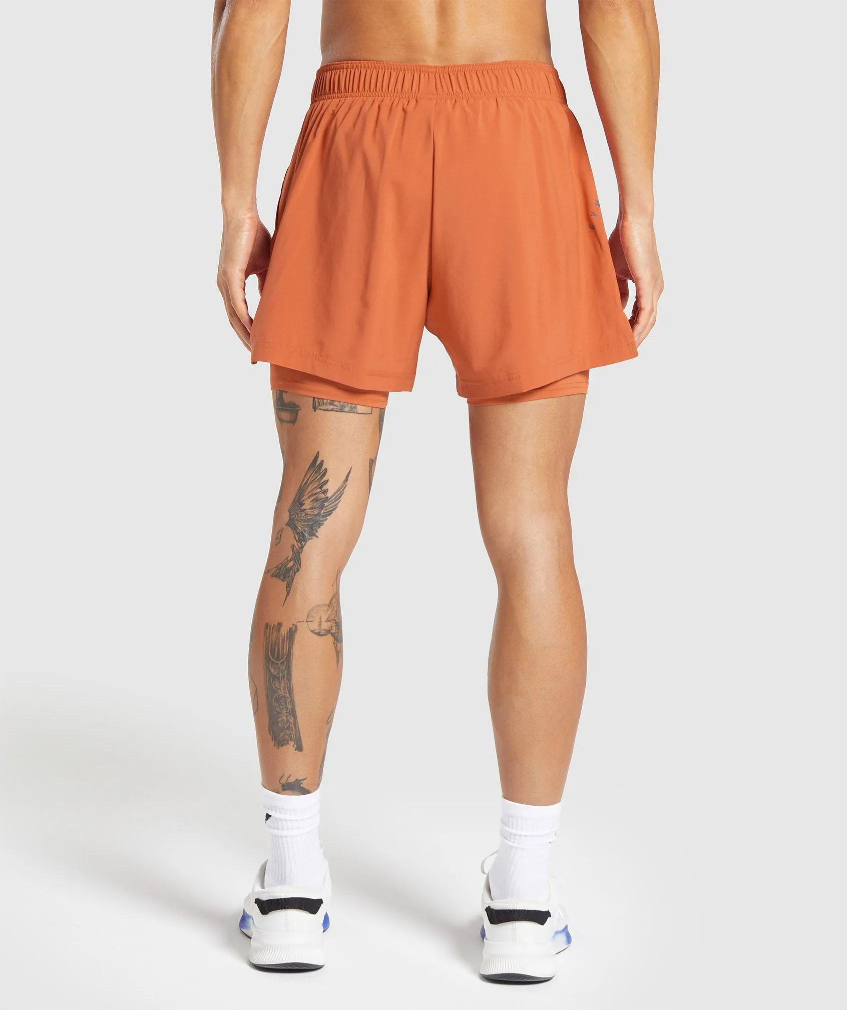 Gymshark Sport 5" 2 in 1 Shorts - Muted Orange/Muted Orange