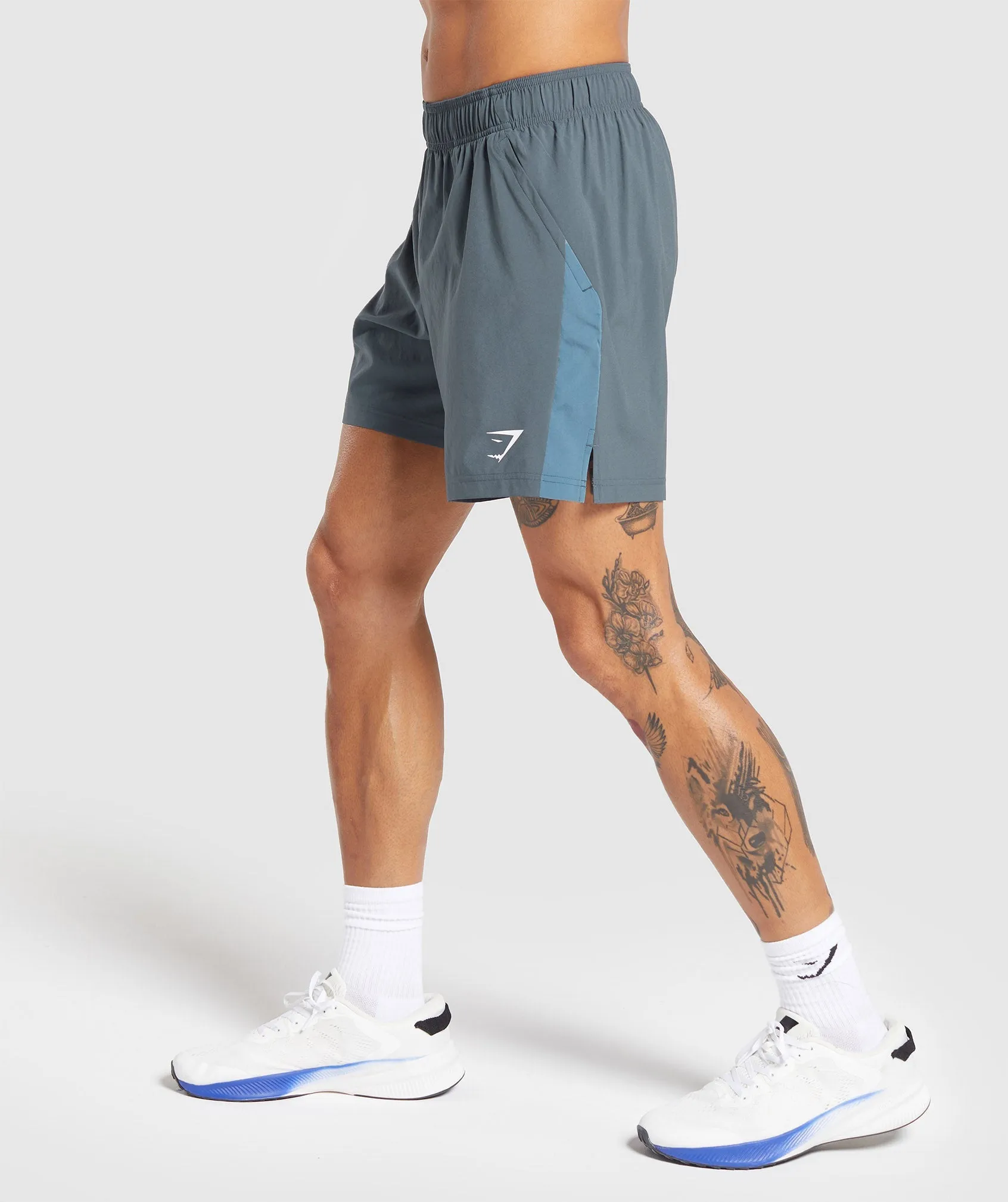 Gymshark Sport 7" Shorts - Titanium Blue/Faded Blue