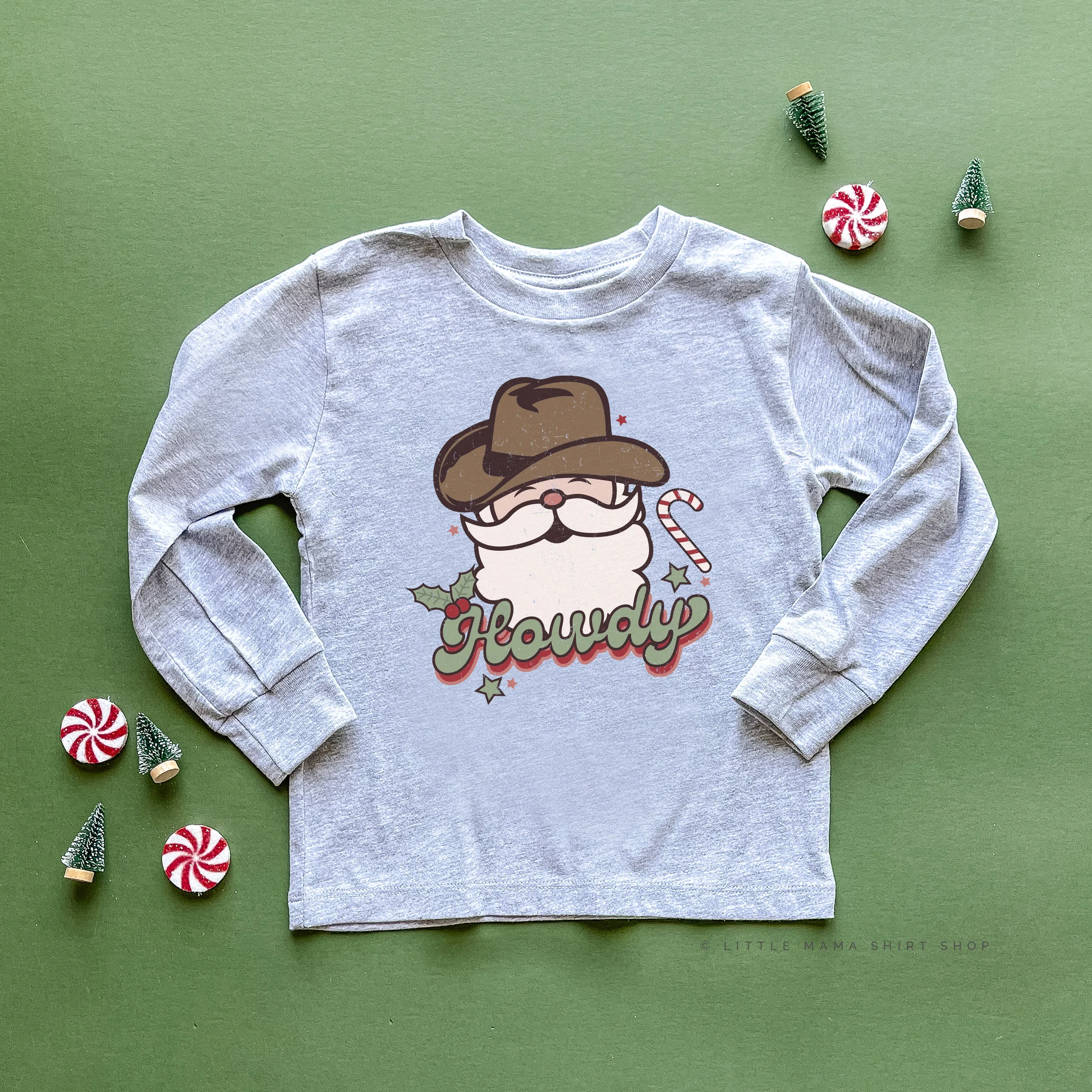 Howdy - Cowboy Santa - Child LONG SLEEVE Tee