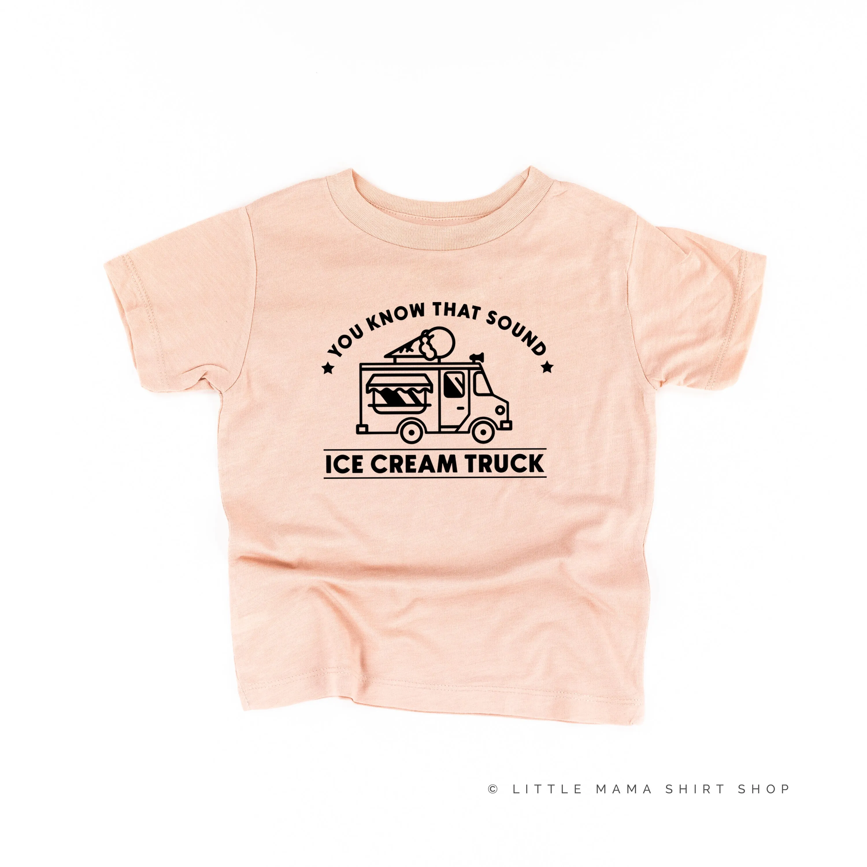 Ice Cream Truck - Triple Scoop on Back - Short Sleeve Child Shirt