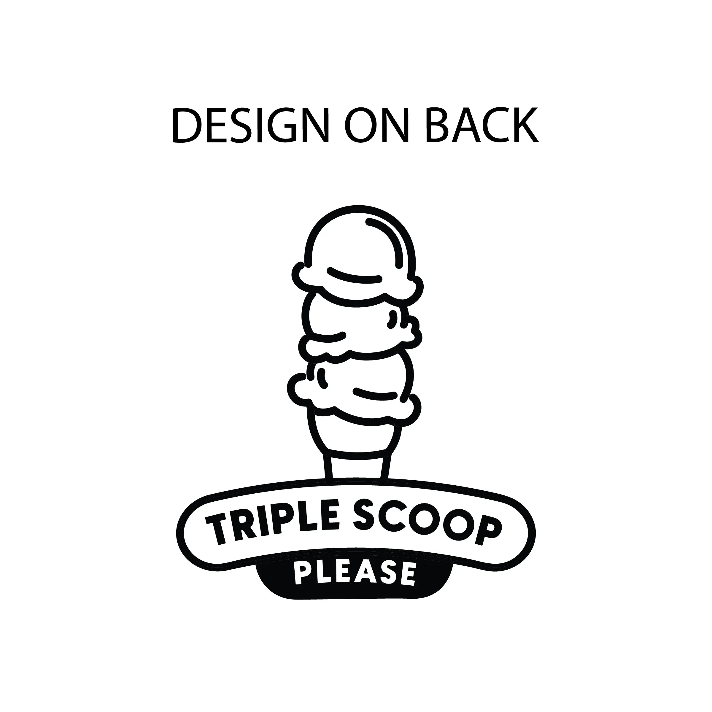 Ice Cream Truck - Triple Scoop on Back - Short Sleeve Child Shirt