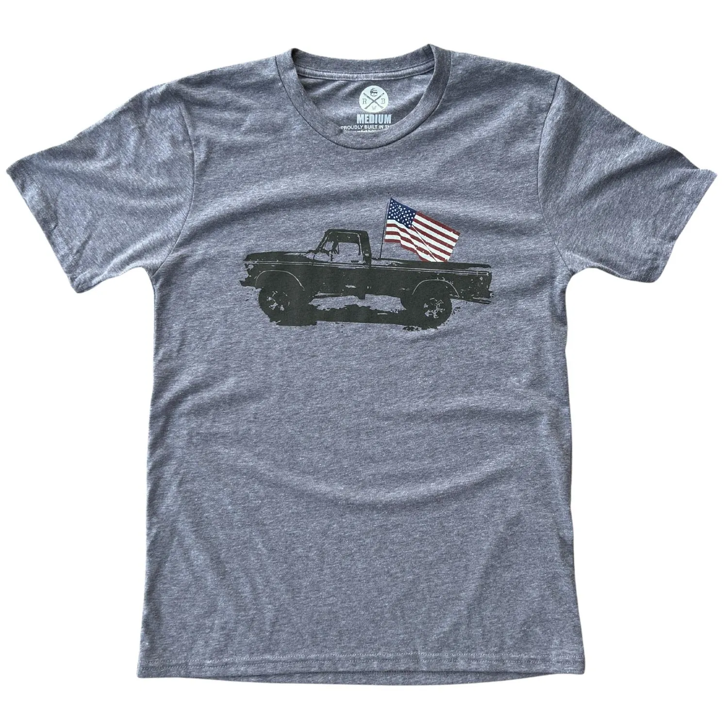 Men's American Flag Pickup Truck T-Shirt