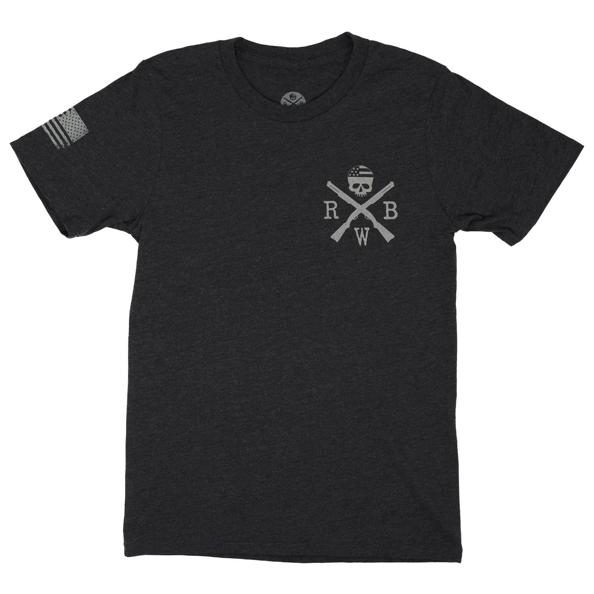 Men's Bedford Flag Conquer Or Die Tri-Blend T-Shirt (Heather Black)