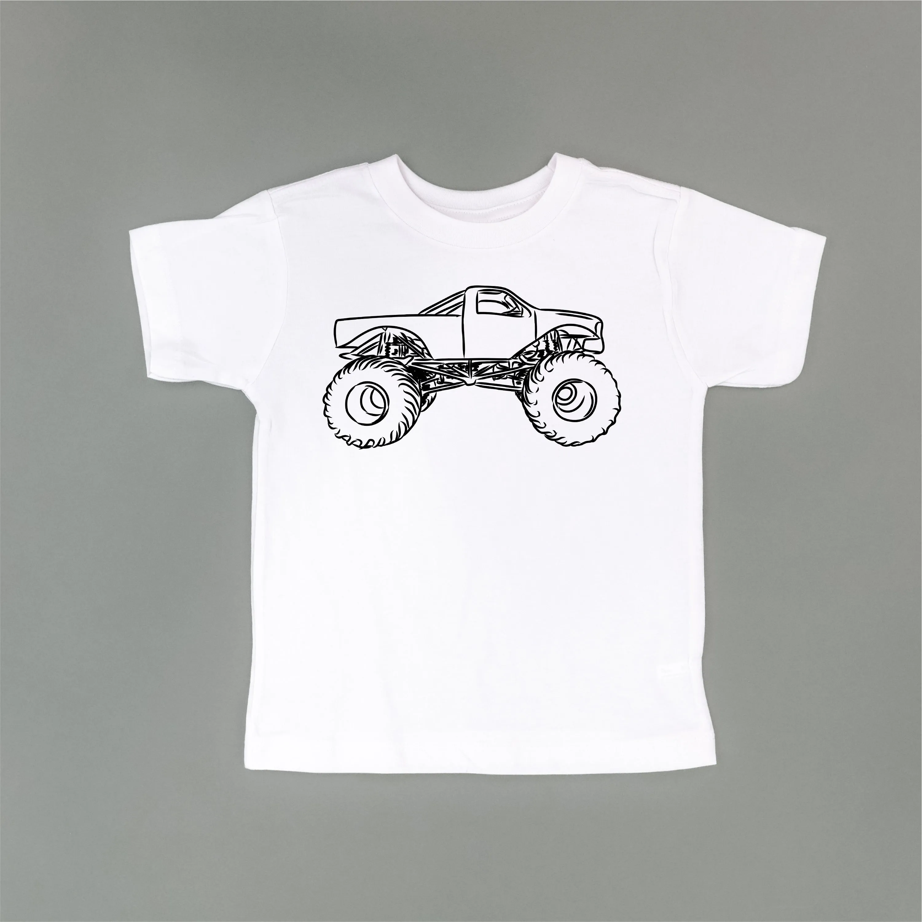 MONSTER TRUCK - Minimalist Design - Short Sleeve Child Shirt