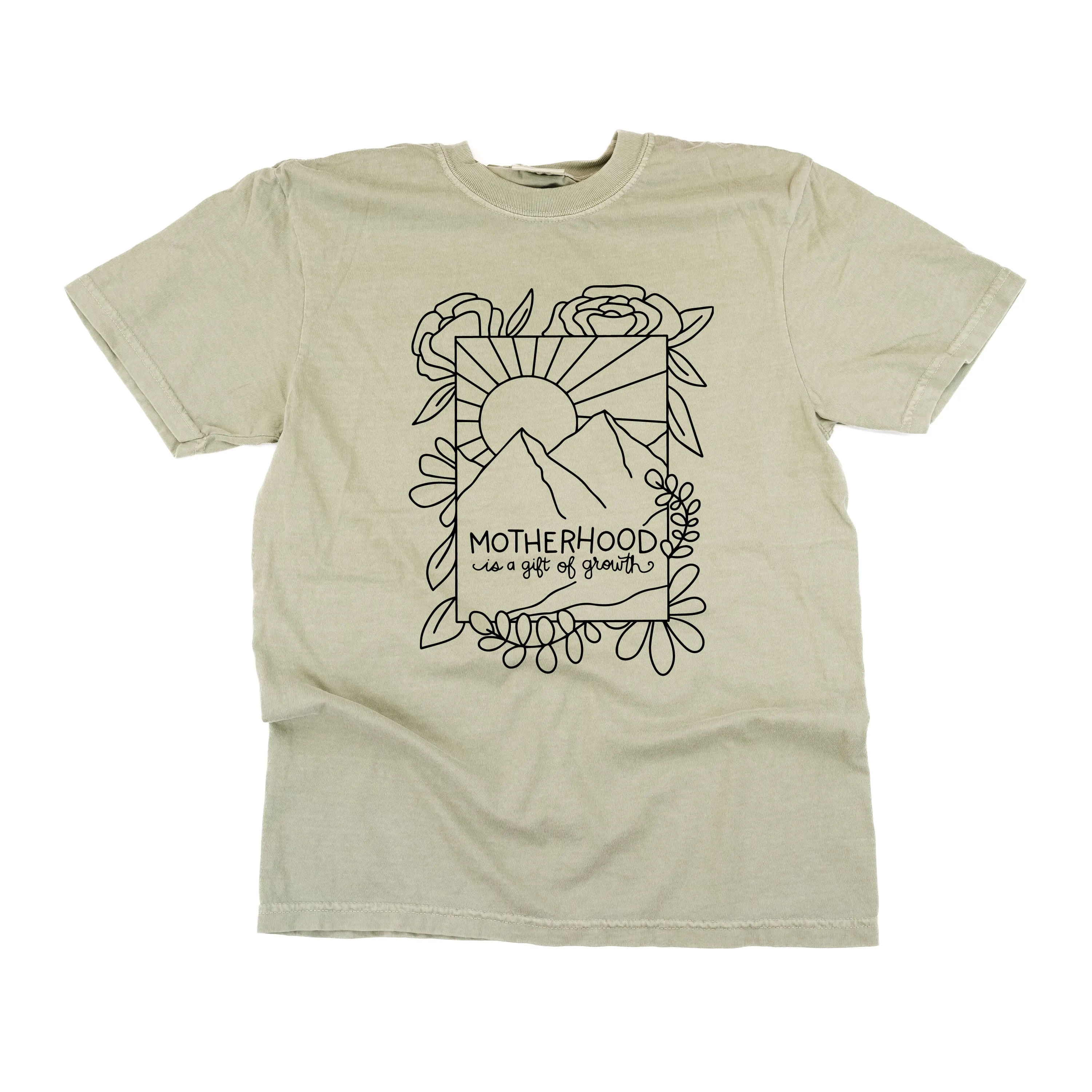 Motherhood is a Gift of Growth - Design a Shirt Drawing Contest Winner - SHORT SLEEVE COMFORT COLORS TEE