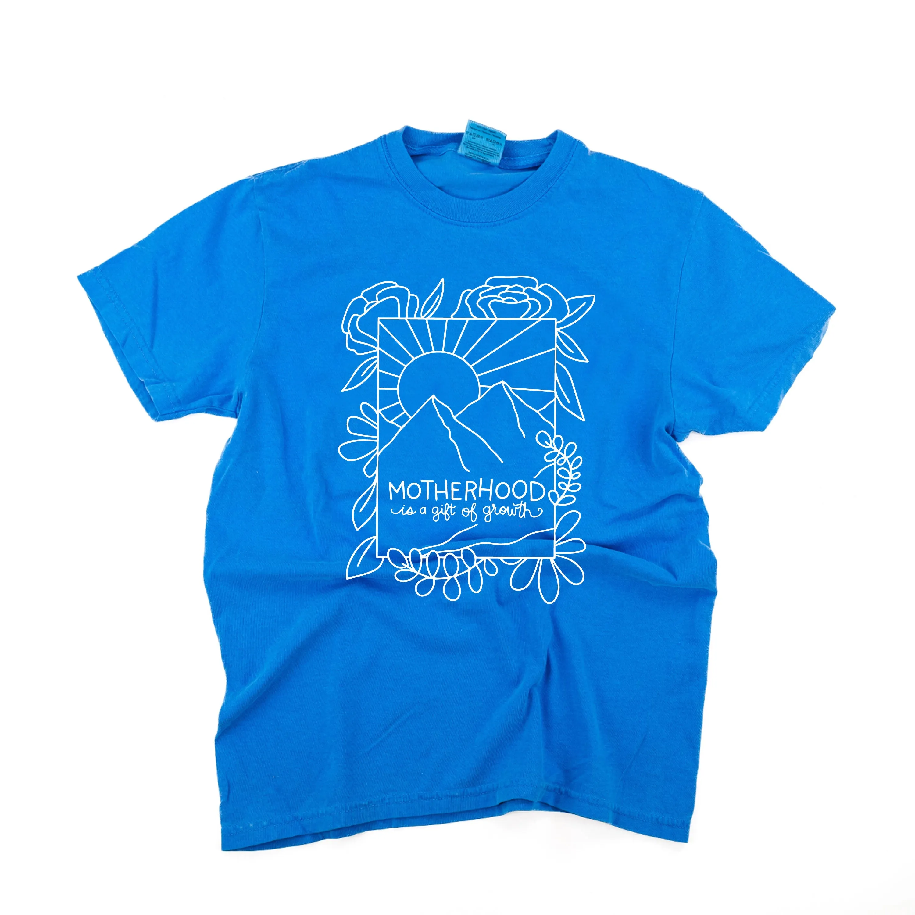 Motherhood is a Gift of Growth - Design a Shirt Drawing Contest Winner - SHORT SLEEVE COMFORT COLORS TEE