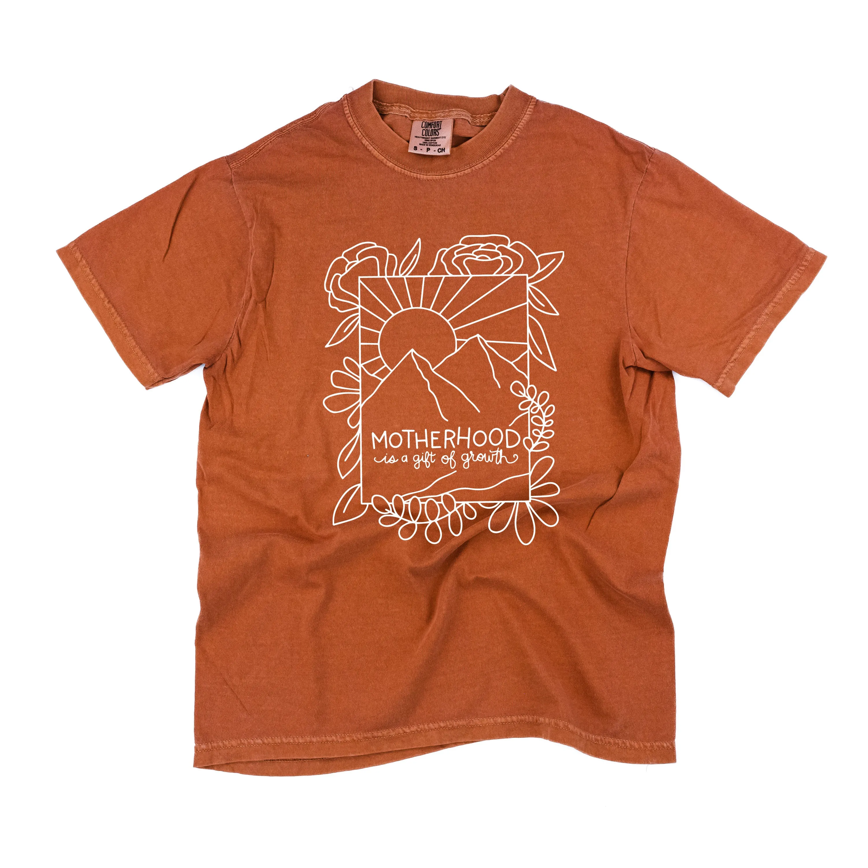 Motherhood is a Gift of Growth - Design a Shirt Drawing Contest Winner - SHORT SLEEVE COMFORT COLORS TEE