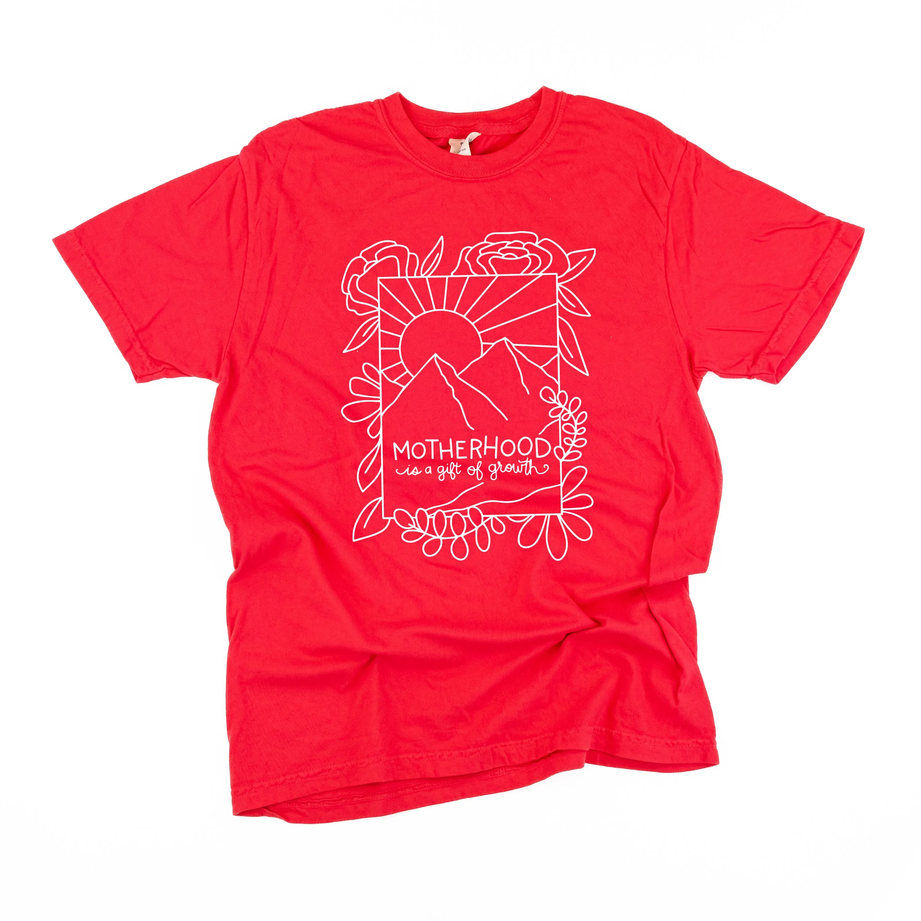 Motherhood is a Gift of Growth - Design a Shirt Drawing Contest Winner - SHORT SLEEVE COMFORT COLORS TEE