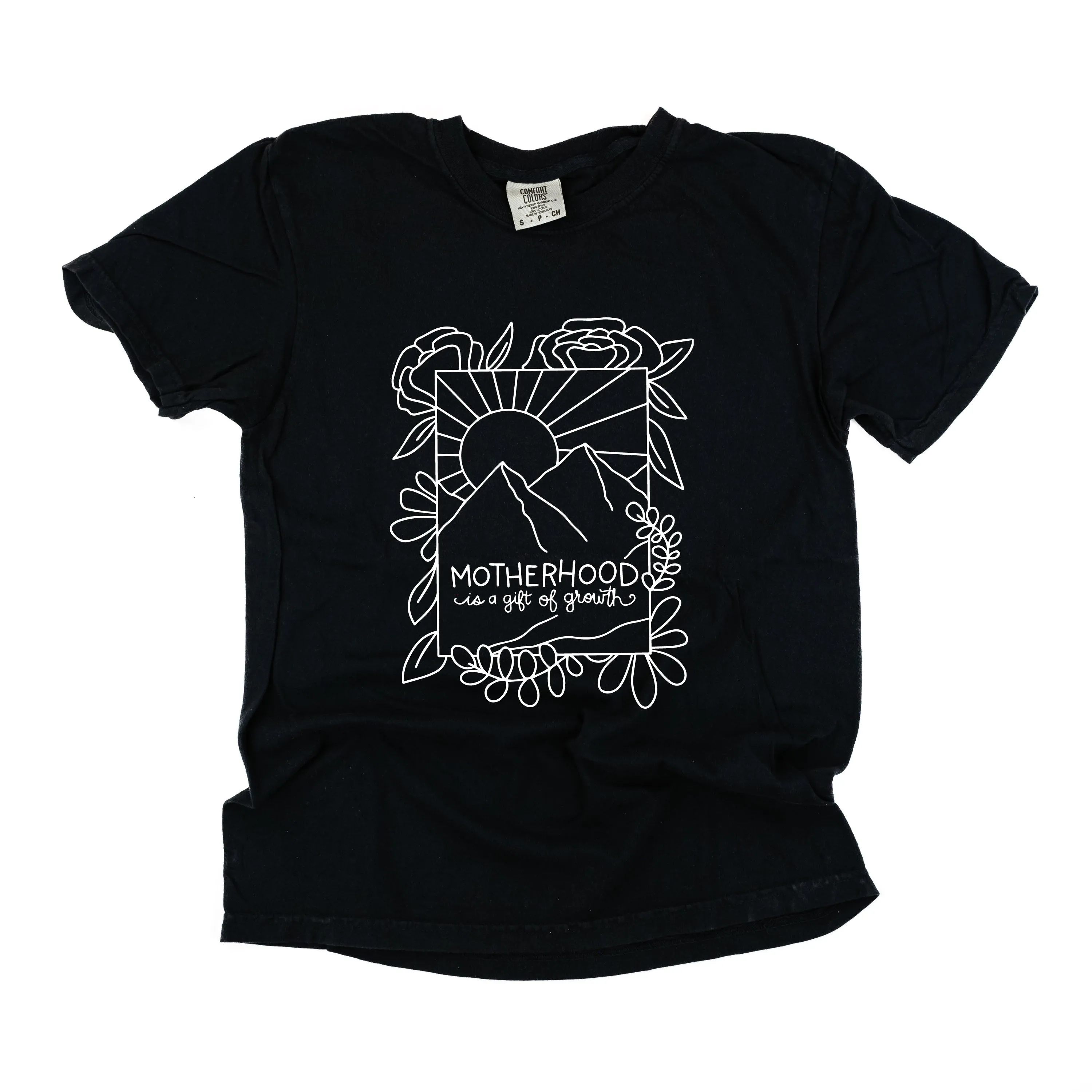 Motherhood is a Gift of Growth - Design a Shirt Drawing Contest Winner - SHORT SLEEVE COMFORT COLORS TEE