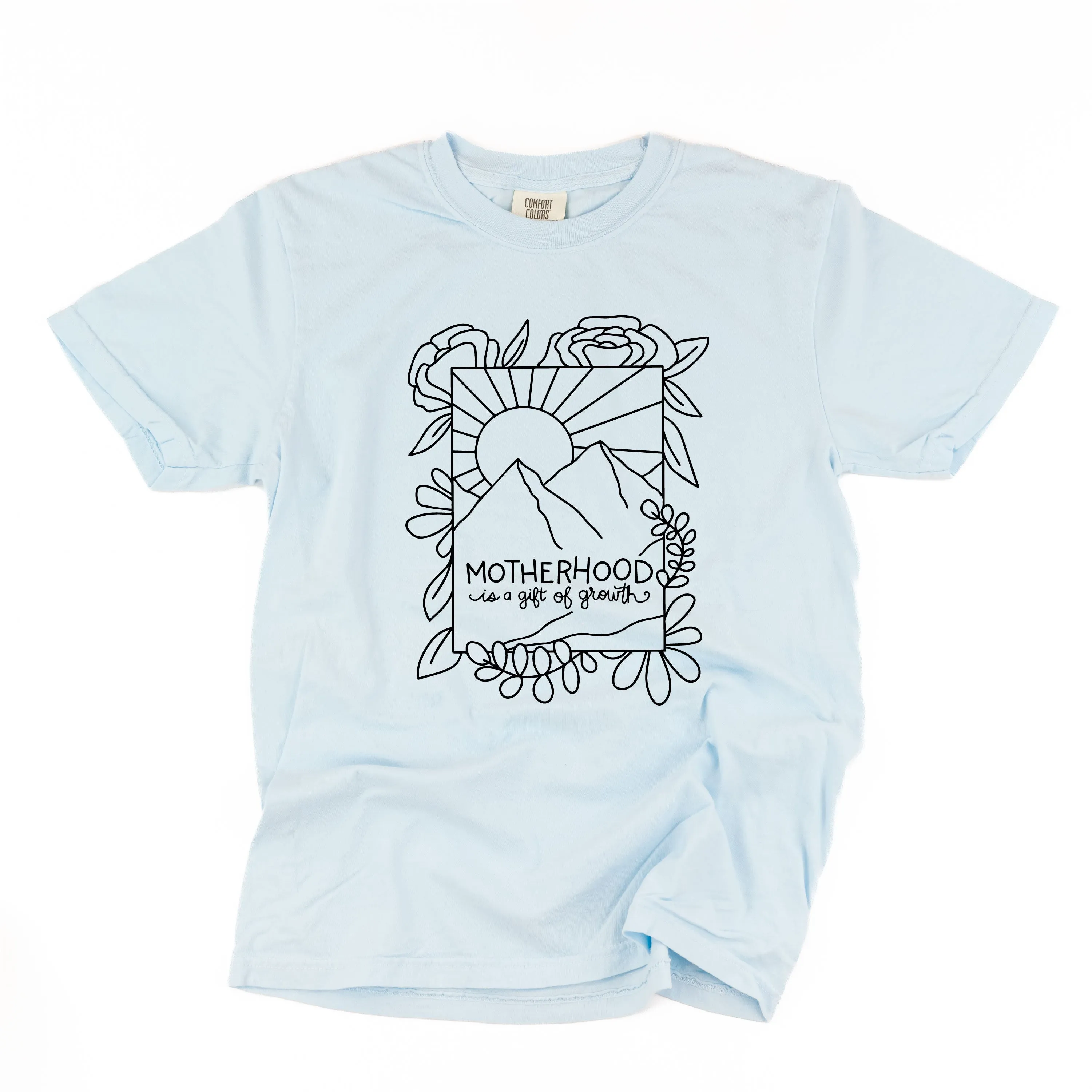 Motherhood is a Gift of Growth - Design a Shirt Drawing Contest Winner - SHORT SLEEVE COMFORT COLORS TEE